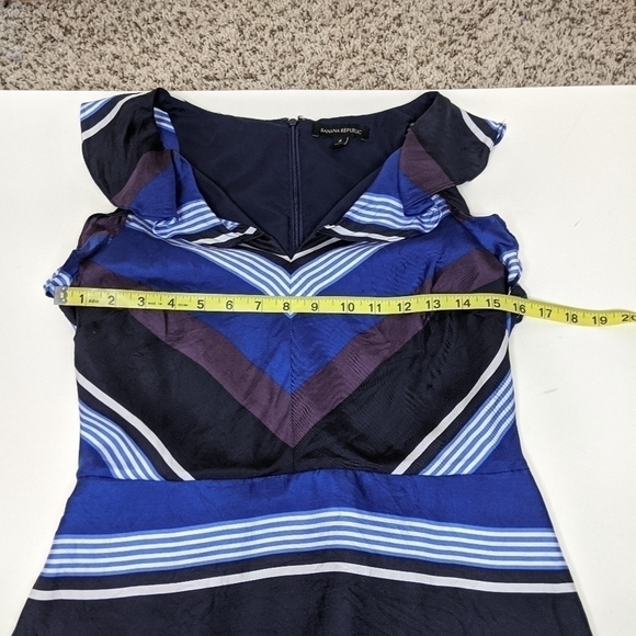 Banana Republic Silk Striped A-Line Midi Dress - Picture 8 of 11